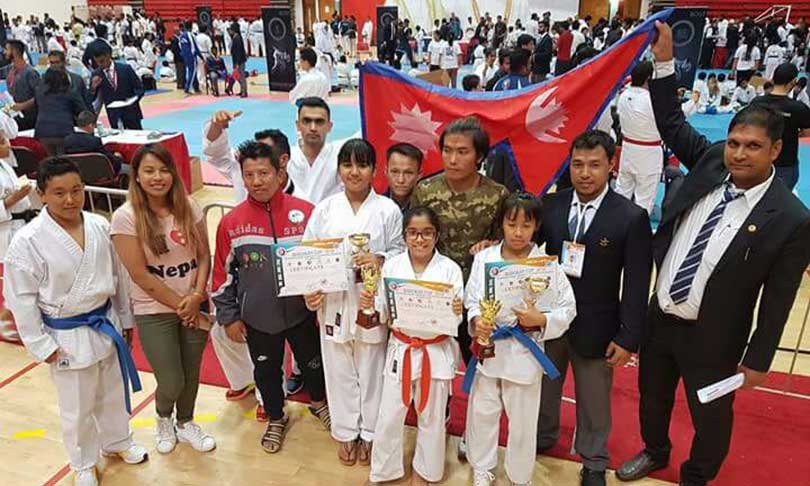 यूएईको प्रतियोगितामा नेपाली खेलाडीहरुलाई पदकैपदक