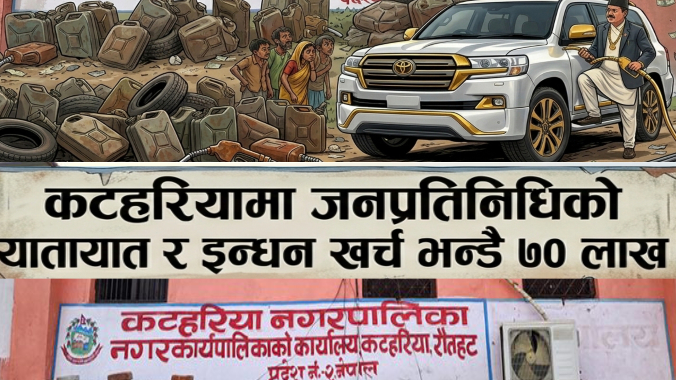 कटहरियामा जनप्रतिनिधिको यातायात र इन्धन खर्च झन्डै ७० लाख