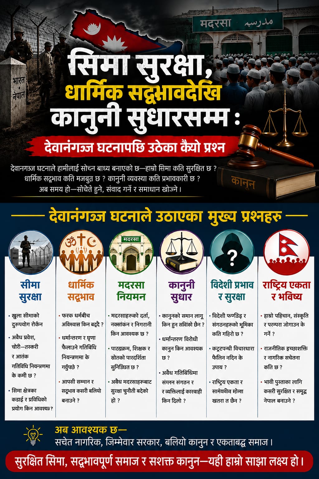 सिमा सुरक्षा ,धार्मिक सद्भाव देखि कानुनी सुधार सम्म: देवान गंज घटना पछि उठेका कैयो प्रश्न 